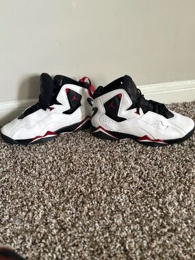 Jordan White Black Red High-Top Sneakers